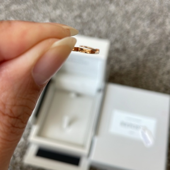 REPOSSI Mini Berbère 18K Rose Gold Huggie Earring - Picture 8 of 14